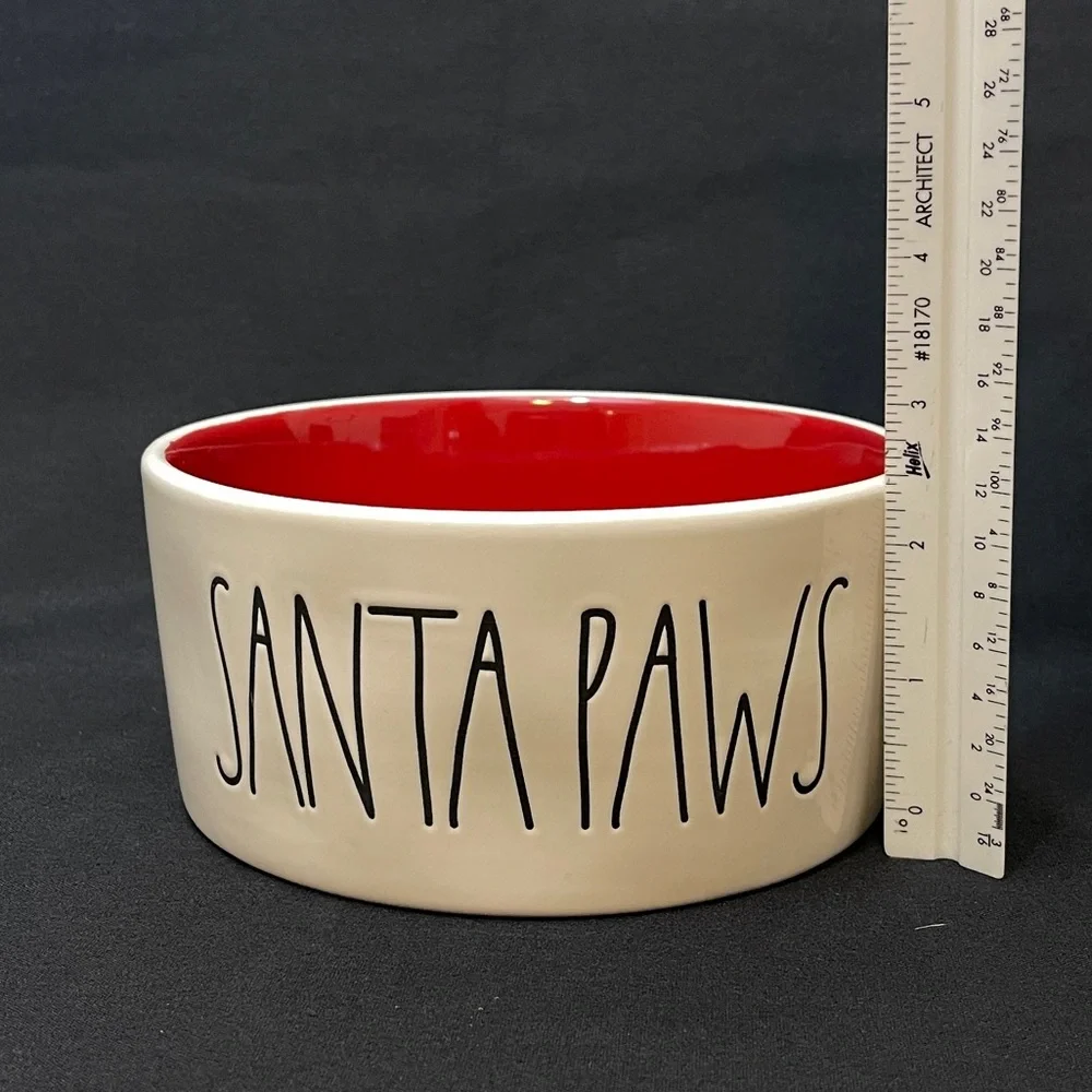 💸 Santa Paws Food/Water Bowl and Christmas Dog themed Kitchen Towel